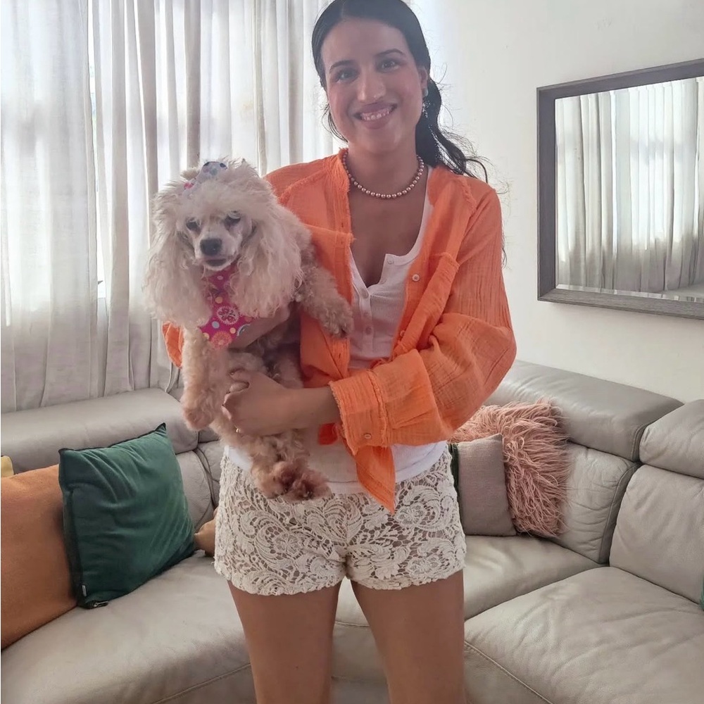 Aerie Pool Party Orange Coverup Shirt